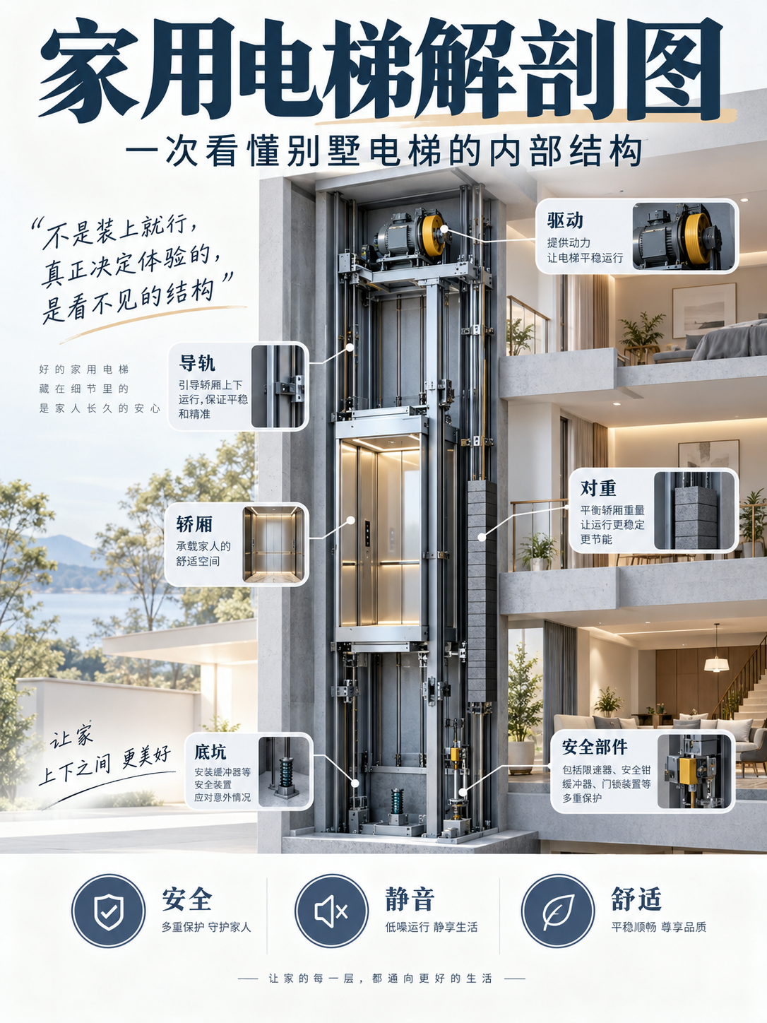 晋城家用电梯里面到底藏了什么？一张图拆给你看